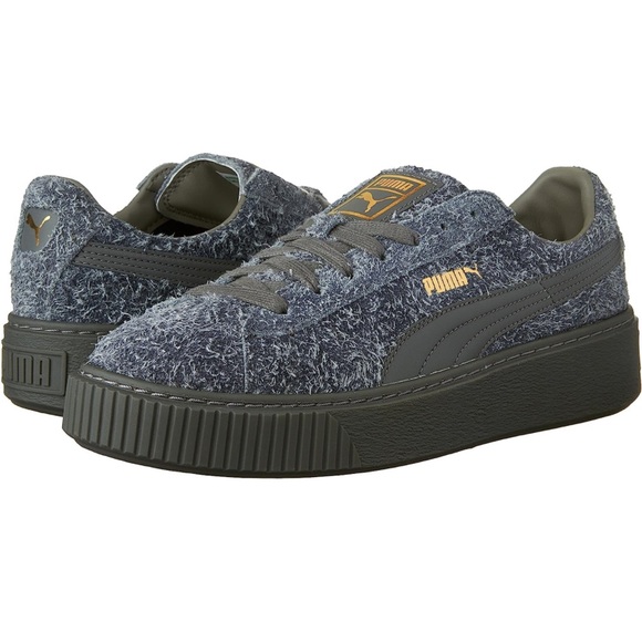 Puma | Fuzzy Suede Platform Elemental | Steel Grey & Grey - Picture 11 of 16
